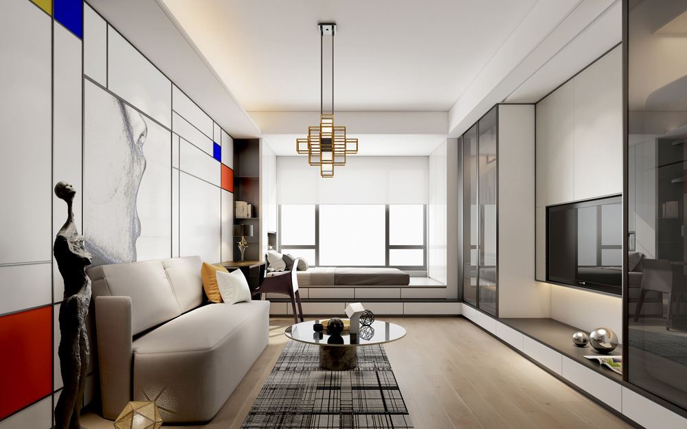 现代风格公寓装修设计效果图-时代家公寓60平米