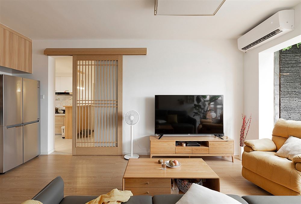 清逸佳园115三居平方米-原木日式风格家装设计室内装修效果图