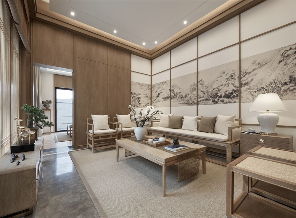 室内装修洱海庄园190平方米-日式简约风格室内设计家装案例