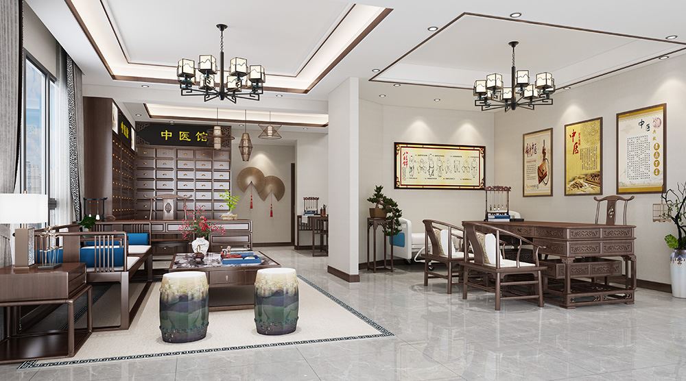 室內裝修東(dong)湖桃園(yuan)別墅285平米-新中式風格別墅室內設計家裝案例