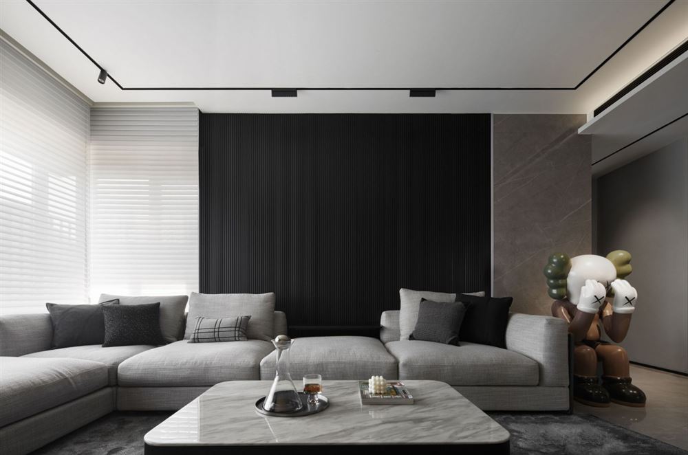 室内装修中海金沙湾134平方米三居-现代简约风格室内设计家装案例