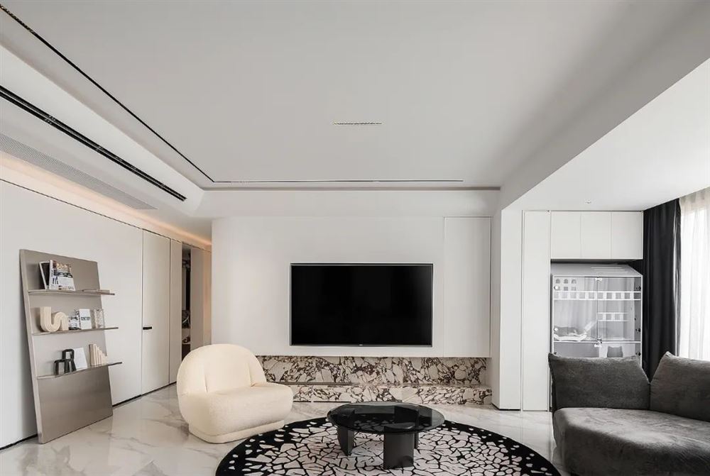 装修公司现代简约风格室内装修效果图-美的翰城嘉园139平米