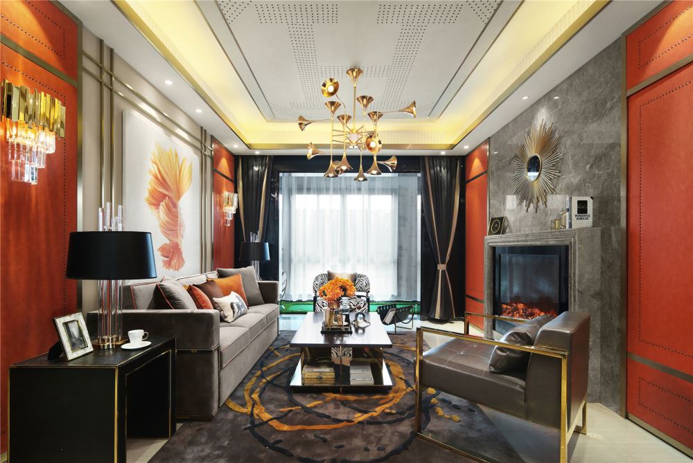 装修设计财富海景118平米三居-高调奢华欧式风格室内家装案例效果图
