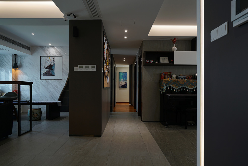 现代简约风格室内装修设计效果图-半岛的自由锦绣半岛-室内前厅装修设计