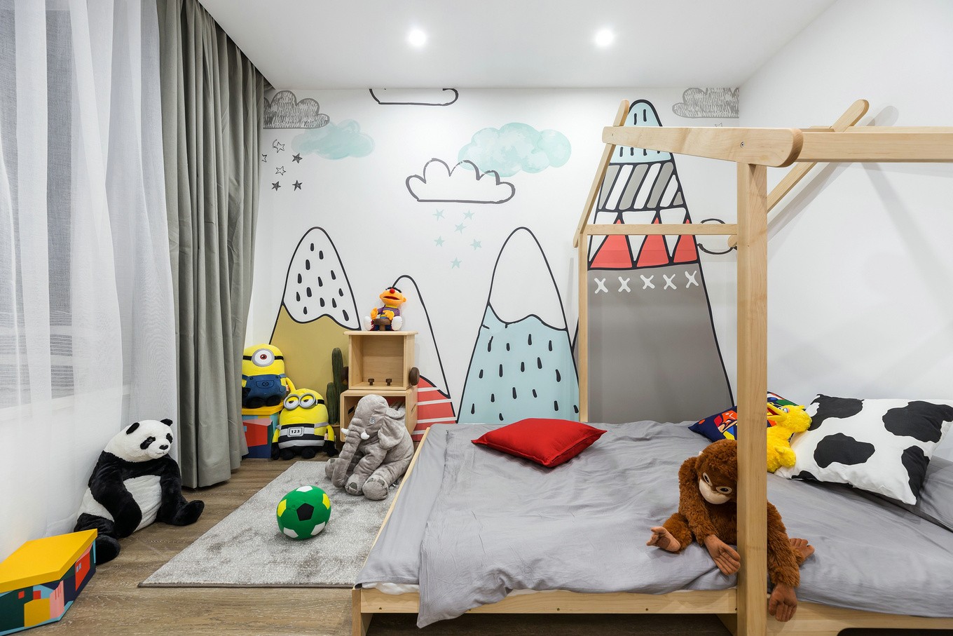 装修案例现代简约风格室内装修效果图-儿童房
