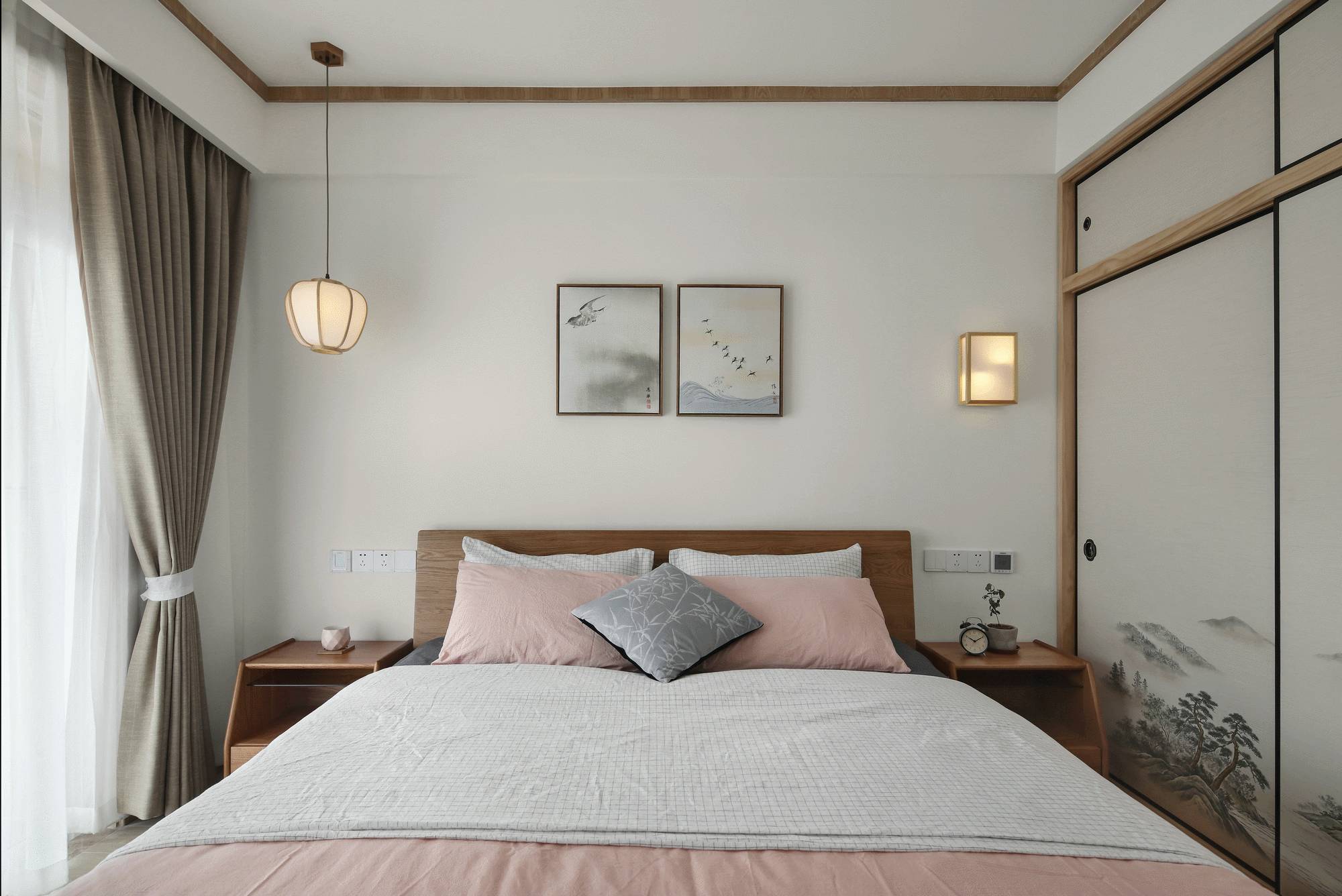 日式风格家装设计室内装修效果图-卧室