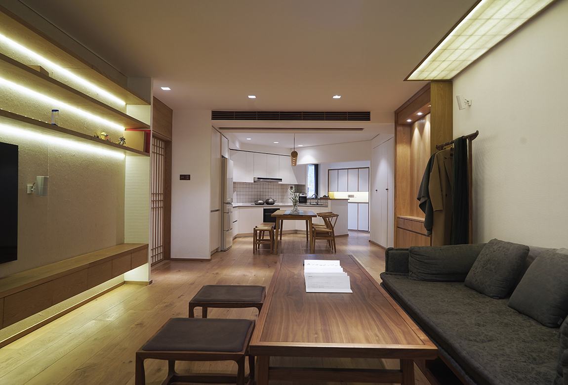 现代日式风格家装设计室内装修效果图-客厅
