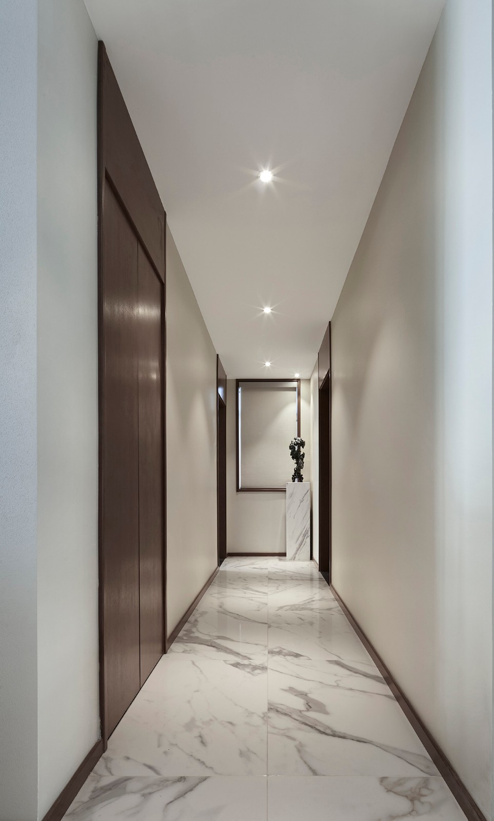 现代新中式风格家装设计室内装修效果图-走廊