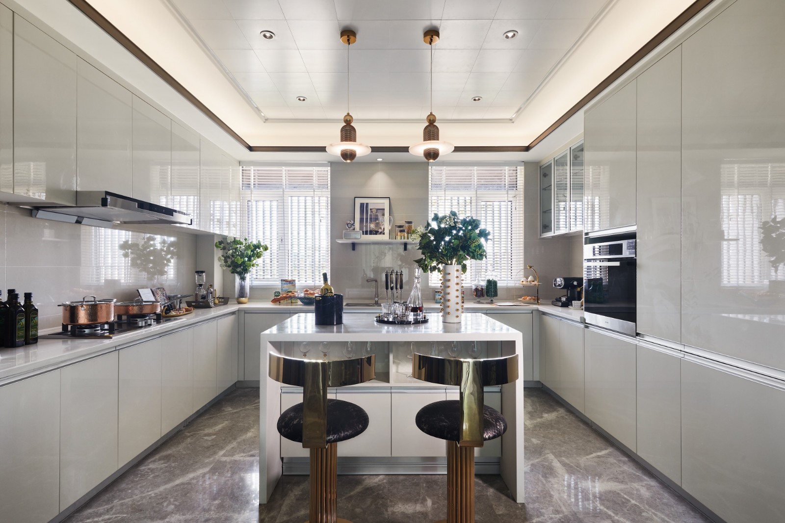 新中式风格家装设计室内装修效果图-厨房