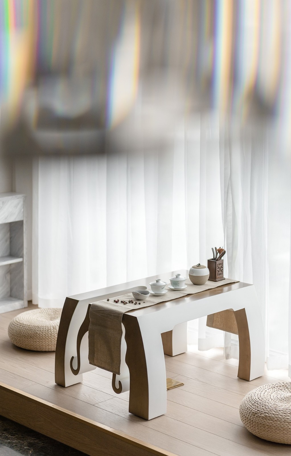 欧式轻奢风格家装设计室内装修效果图-茶桌