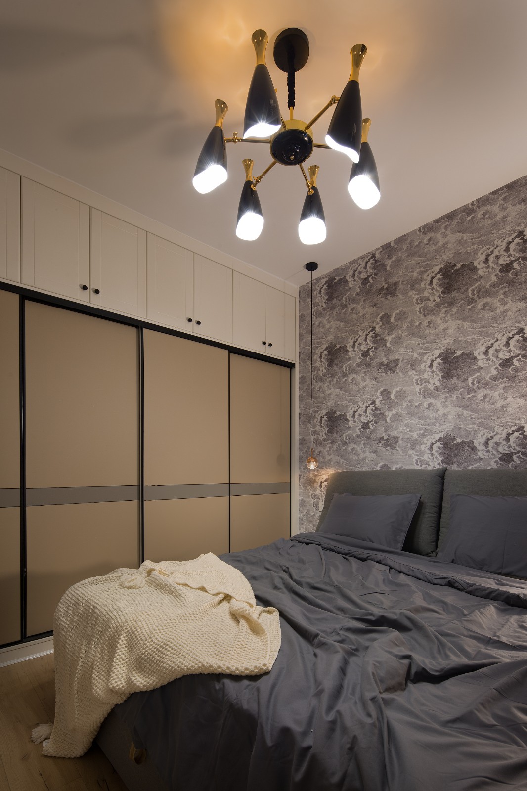 北欧简约风格家装设计室内装修效果图-卧室