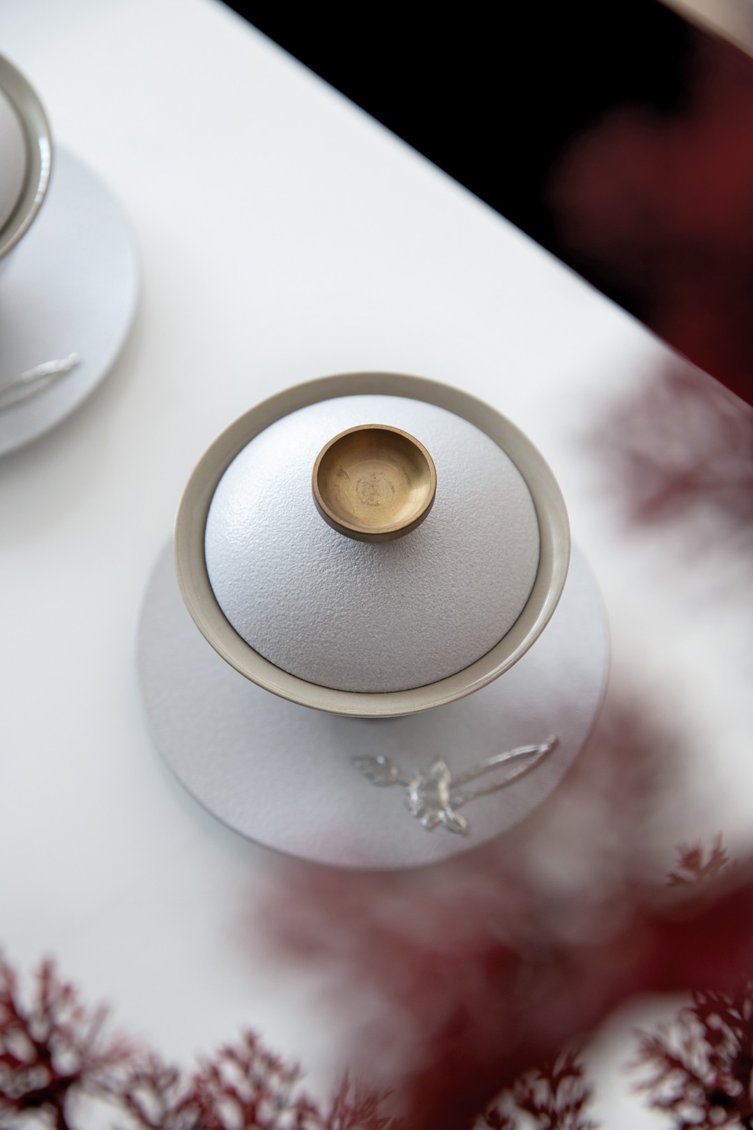 新中式风格家装设计室内装修效果图-茶杯