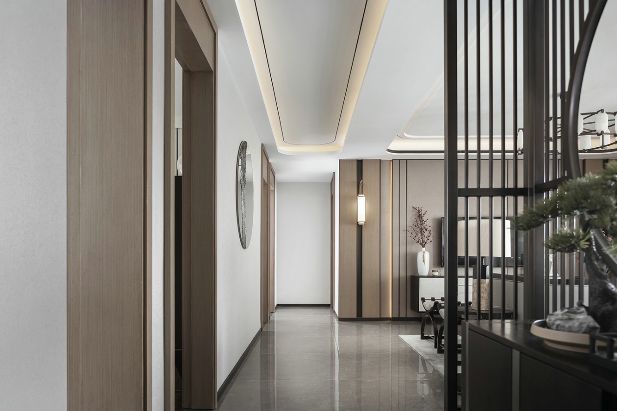 新中式风格室内家装案例效果图-玄关