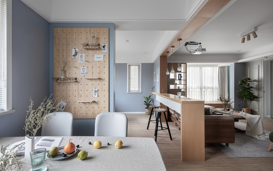 现代北欧风格室内家装案例效果图-餐厅