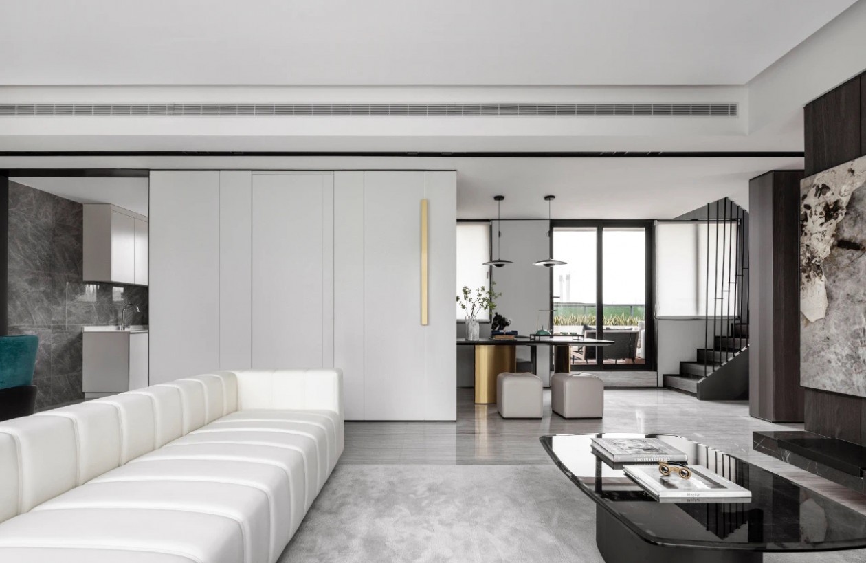 现代轻奢风格室内家装案例效果图-客厅沙发