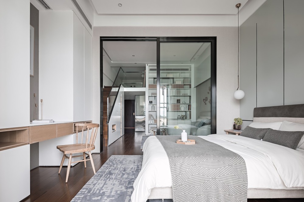 现代简约风格公寓家装案例效果图-卧室