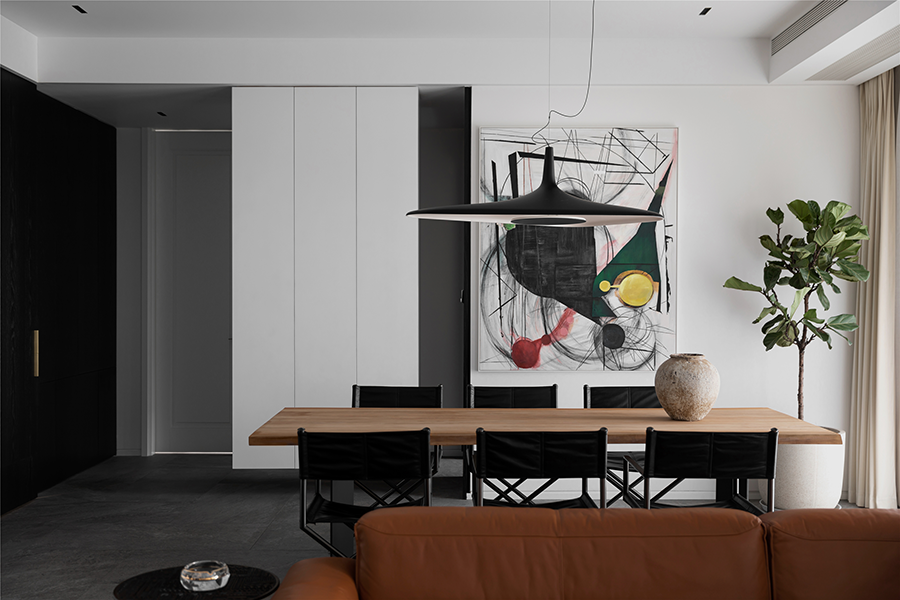 现代极简风格室内家装案例效果图-餐厅