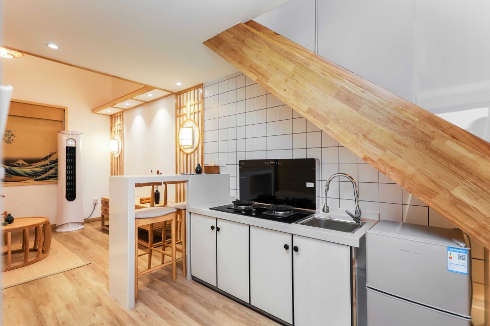 日式风格复式公寓室内家装案例效果图-厨房