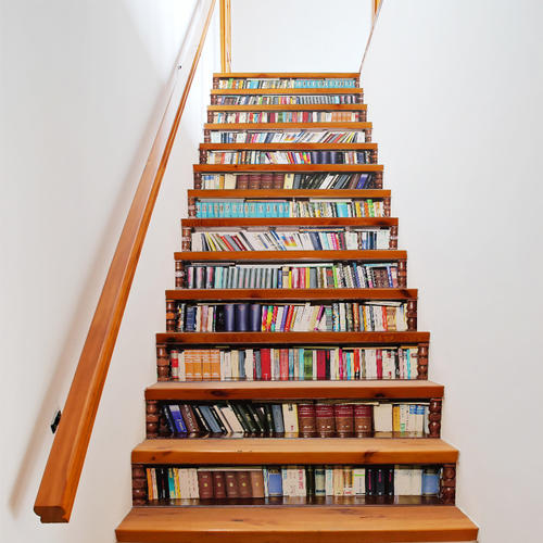 创意室内装修设计阶梯式书架