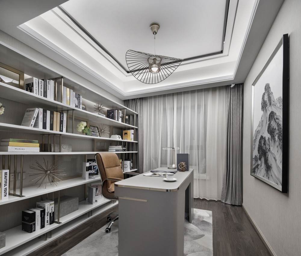 现代轻奢风格室内设计家装案例-书房