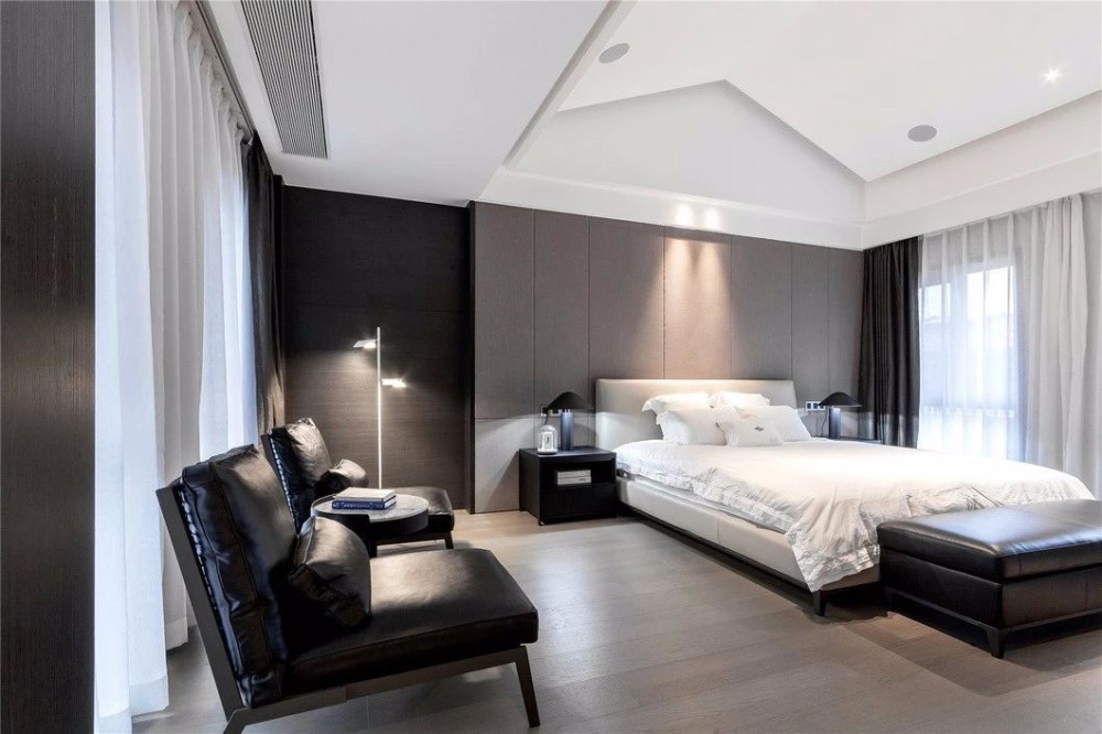 现代简约高级灰风格室内设计家装案例-卧室