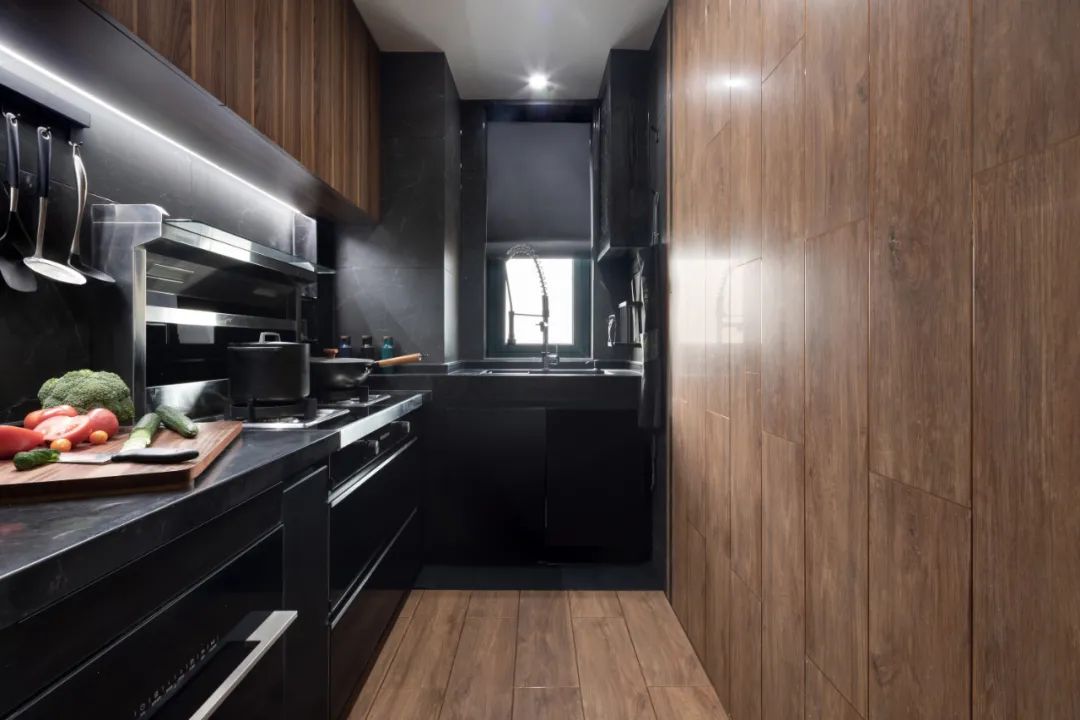 现代复古混搭风格室内设计家装案例-厨房