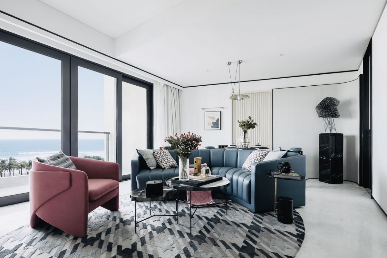 现代轻奢风格室内设计家装案例-客厅沙发