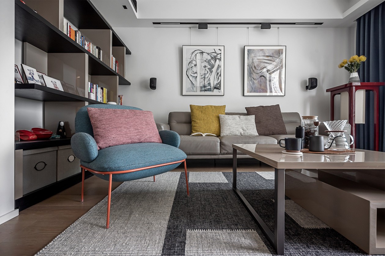 现代简约风格室内设计家装案例-客厅茶几沙发