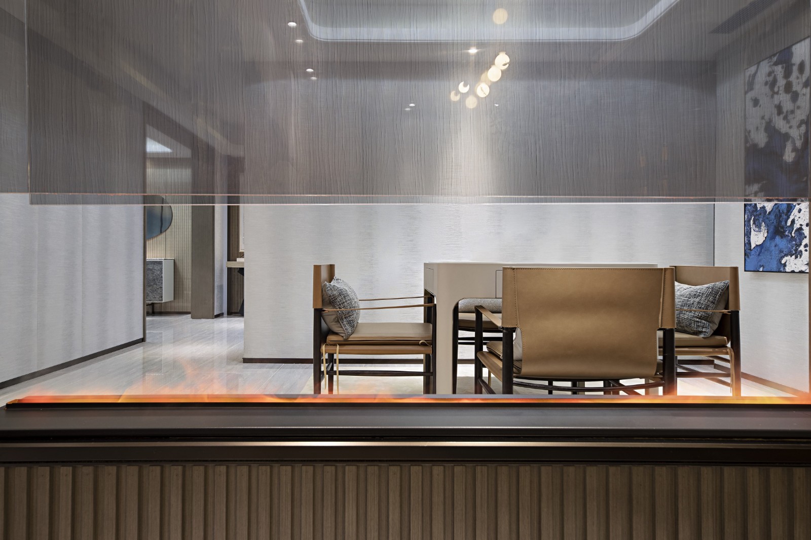 现代轻奢风格别墅室内设计家装案例-茶室