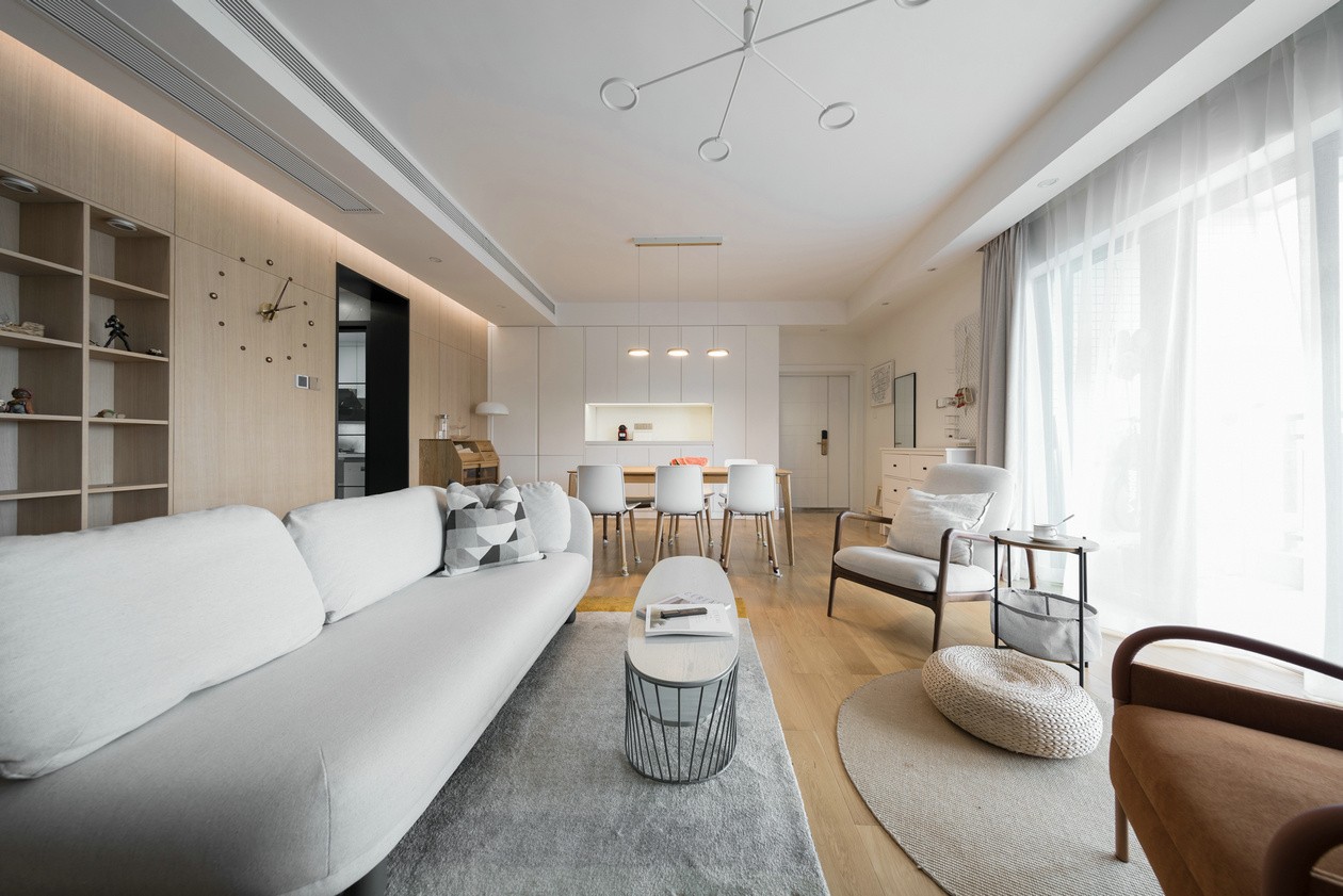 日式原木风格室内设计家装案例-客厅沙发