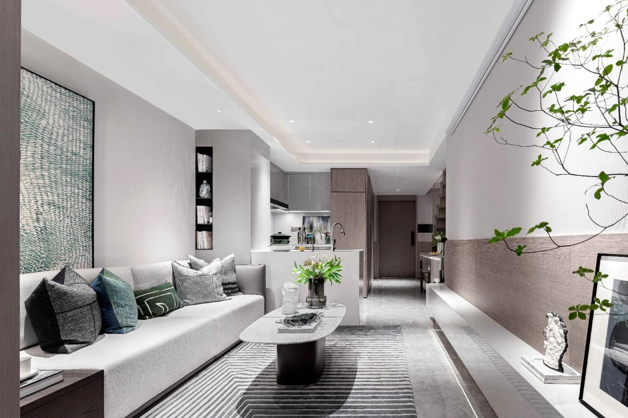 现代简约风格室内设计家装案例-客厅沙发茶几