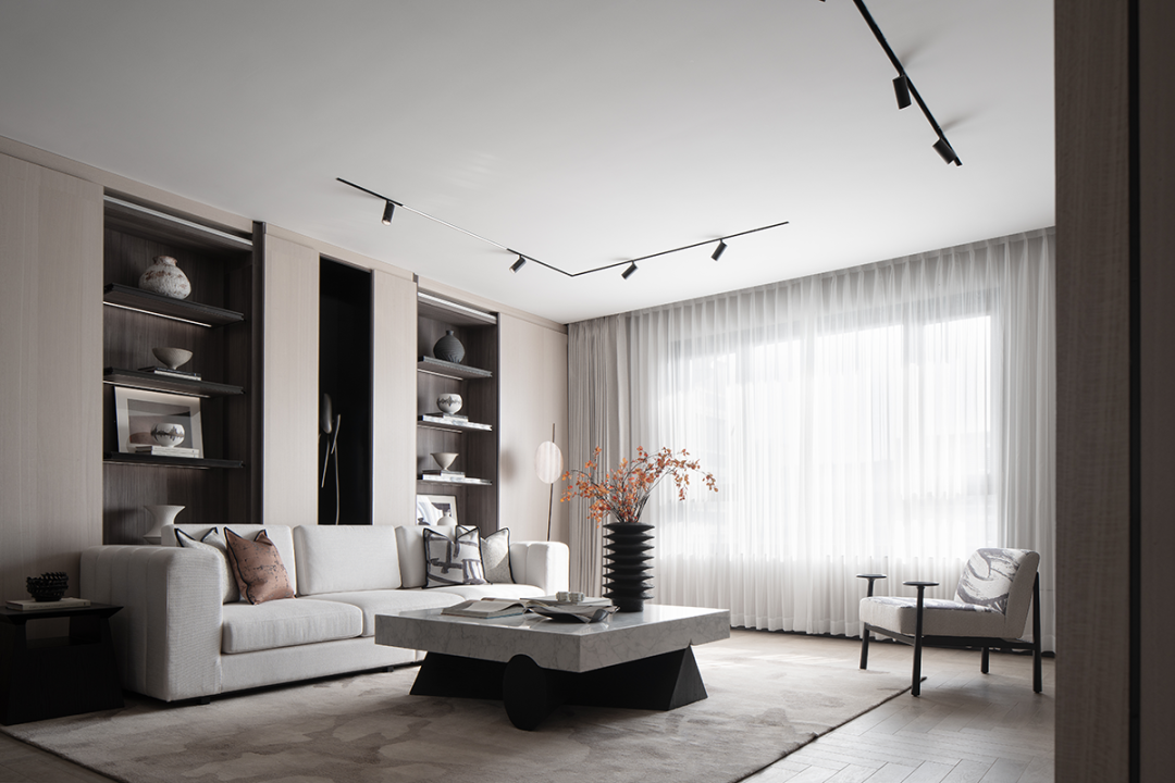 现代简约黑白灰风格室内设计家装案例-客厅